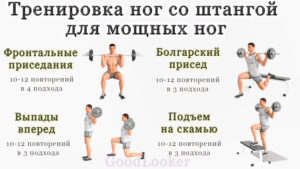 План упражнений для ног со штангой