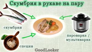 Скумбрия в рукаве на пару