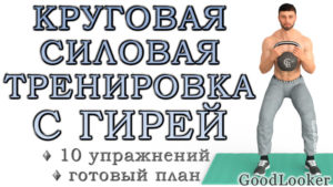 Круговая силовая тренировка с гирей: 10 упражнений для всего тела