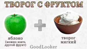 Творог с фруктом