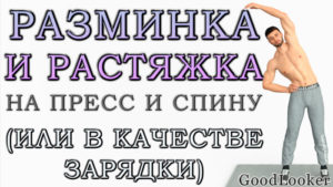 Разминка и заминка для тренировки на пресс и спину